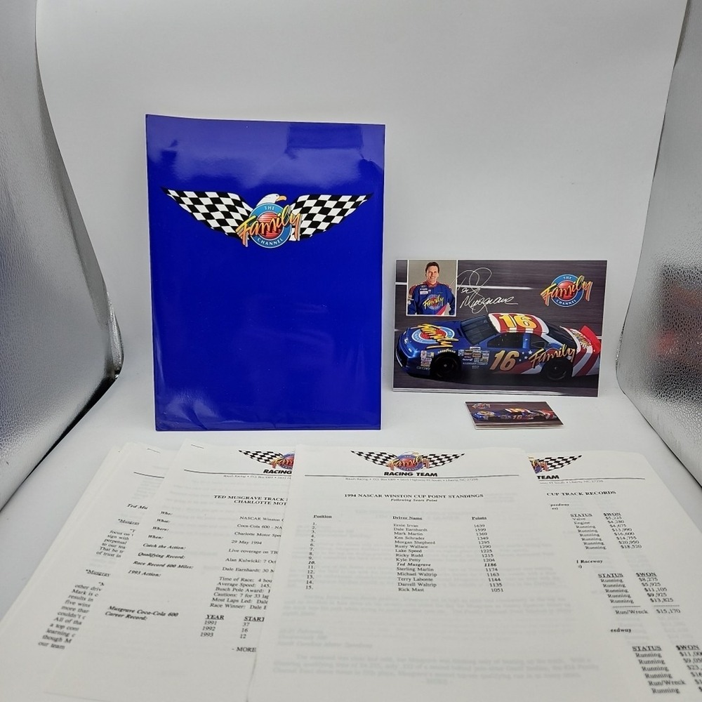 Vintage Nascar Press Kit Family Channel Racing Team Ted Musgrave‎ Media Guide